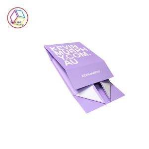 China Foldable Four Color Printing Cardboard Gift Box Solid Purple Color wholesale