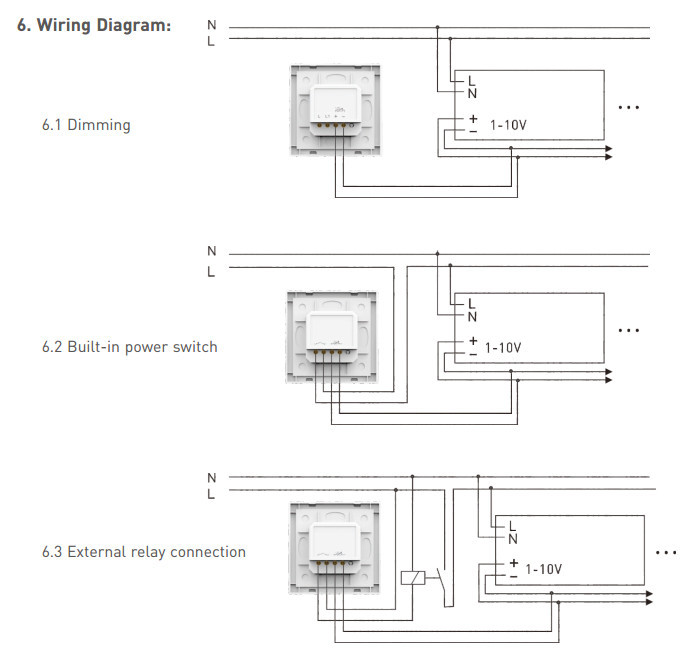AC 90-250V Rotary Light Dimmer Switch , Plastic Dimmable Led Light Switch