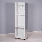 28.5KG 50*30*166cm Adjustable Shelves Wooden Clothes Wardrobe