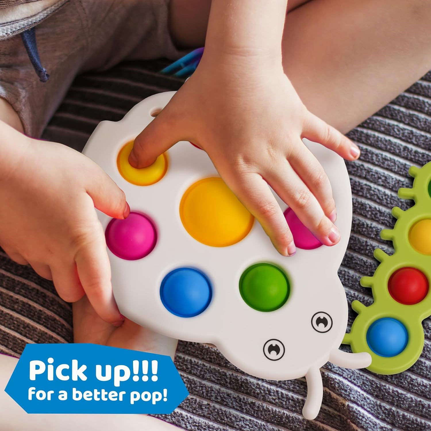 Classic Hand Spinner Toys Fidget Popper Insect Buttons for Toddlers and Kids