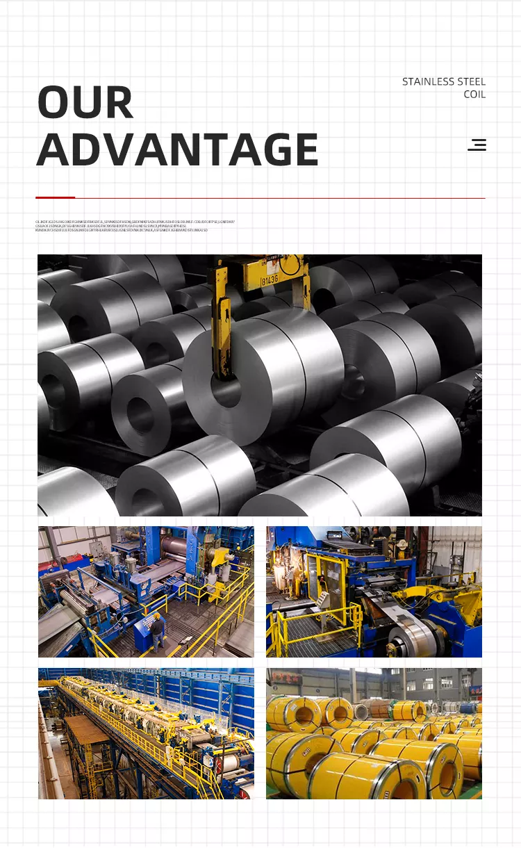AISI CE 316 Stainless Steel Coil High Luster 304 Stainless Steel Strip Coil For Construction