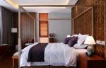 Customized Modern Hotel Bedroom Furniture / Bedroom Suites Solid Wood Material