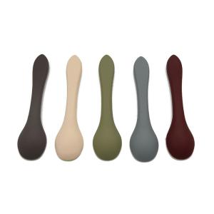 China Ergonomicall Soft Tip Training FDA Silicone Feeding Spoon For Baby wholesale