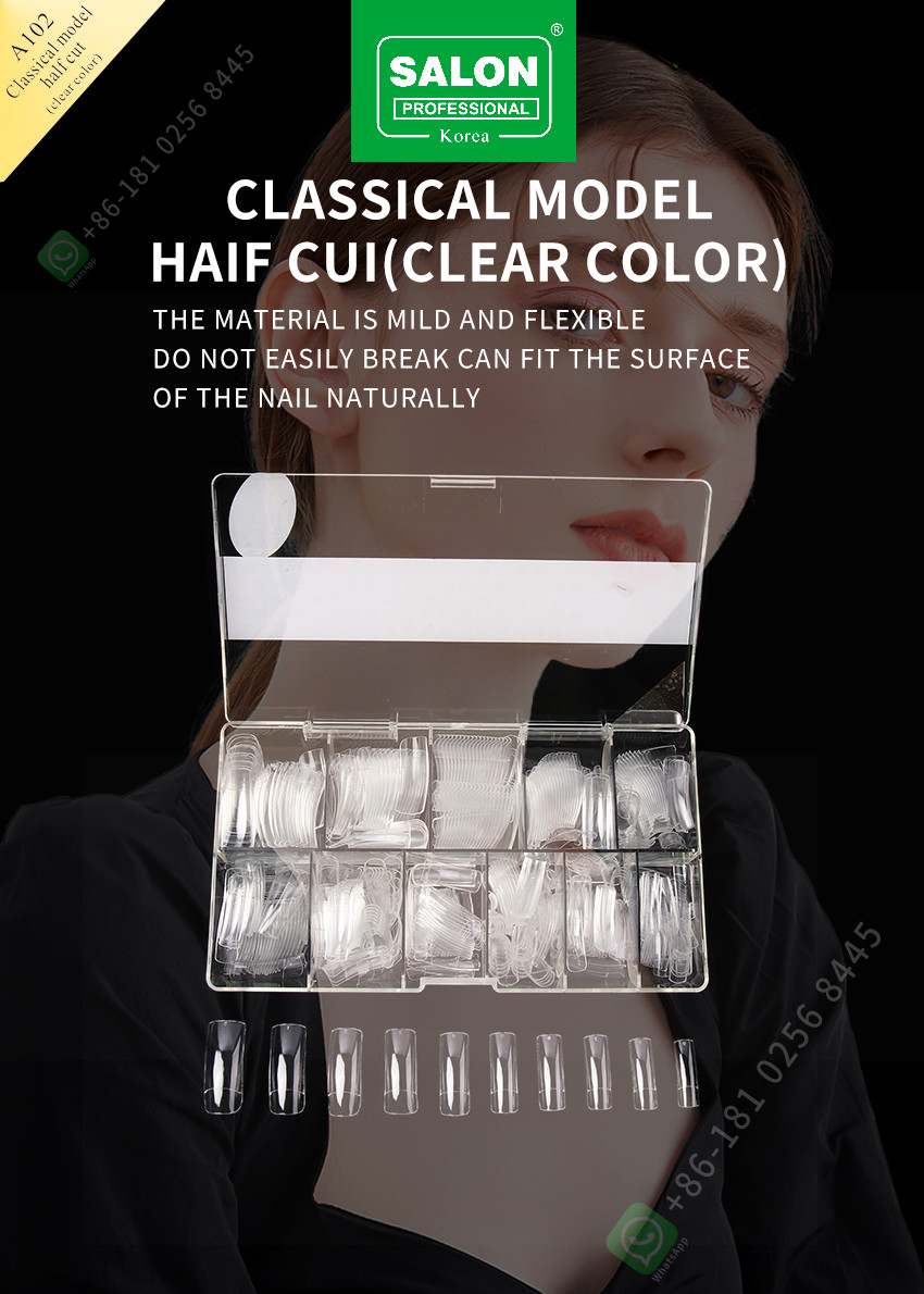 Salon Professional Nails Clear Color Full Cover False Nails For Nail Extension 500pcs/Box