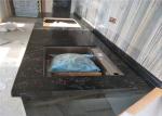 Black Bloom Artificial Quartz Prefab Stone Countertops Unique Style