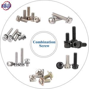 China Pan Head Dacromet Black Oxide Three Triple Combination Bolt Screw Assembly wholesale