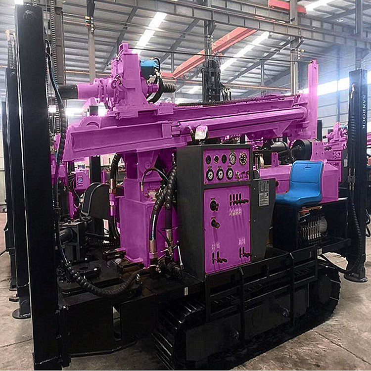 Hydraulic Portable Crawler Water Well Drilling Rig Borehole 200m Depth