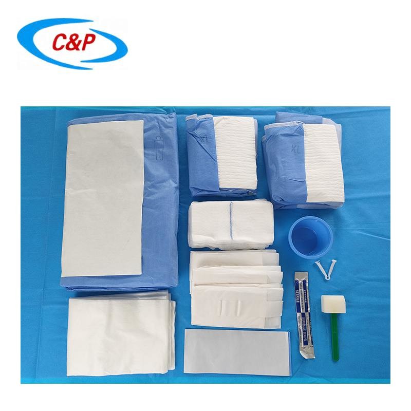 Ergonomically Cesarean C-Section Pack Fenestrated Drape With Adhesive