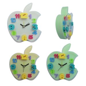China Apple shape digital clock with glass wholesale