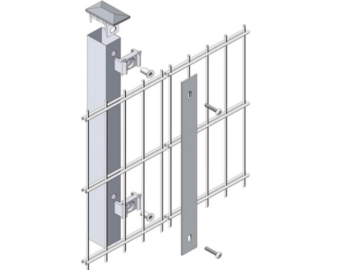 Railway Station 690N/M2 Barbed Wire Mesh Fencing 2200mm High