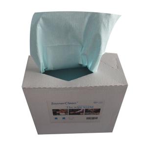 China Woodpulp Polyester Degreasing Industrial Cleaning Wipes wholesale