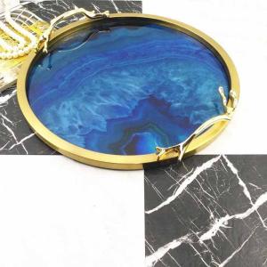 China Wear Resistant Round 38cm Diameter Metal Jewelry Tray wholesale