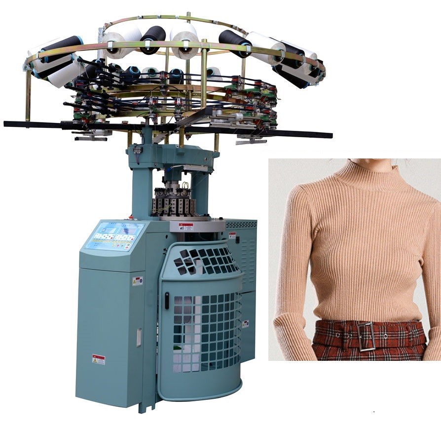 Small Size 4-10'' Double Jersey Interlock Circular Knitting Machine Cyan Color for Fabric Knitting