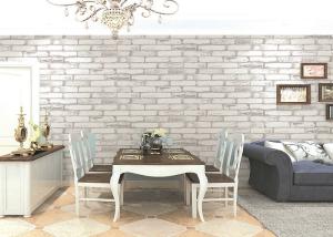 China Natural Plant Fibers 3D Brick Wallpaper Old Industrial Fresco Living Room Bakery Hot Pot Shop Brick Wallpaper wholesale
