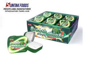 China After Dinner Round Mint Candy , Delicious Sour Watermelon Candy wholesale