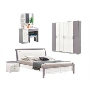 China OEM ODM Solid Wood European Style Bedroom Set Furniture 1800*2000mm wholesale