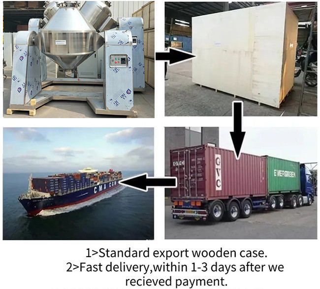 50 - 3000L Pigments Minerals Mixer Machine Double Cone Blender For Cosmetic Industry