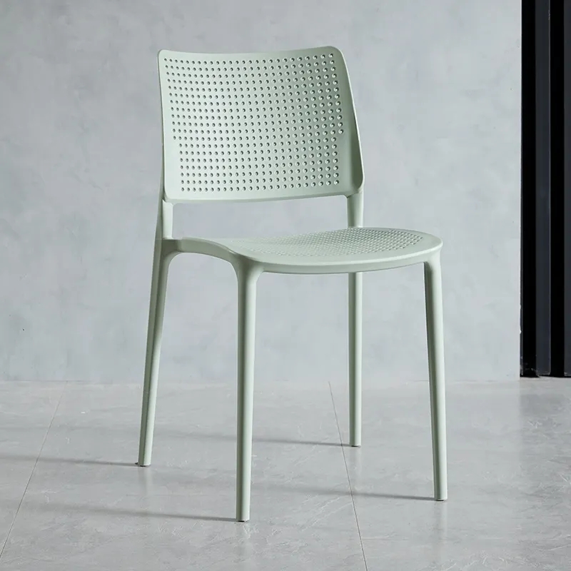 Stackable Outdoor Dining Chair in Colorful PP Plastic Material for Modern Home Furniture W41.5*L55*H79 *SH45.5cm