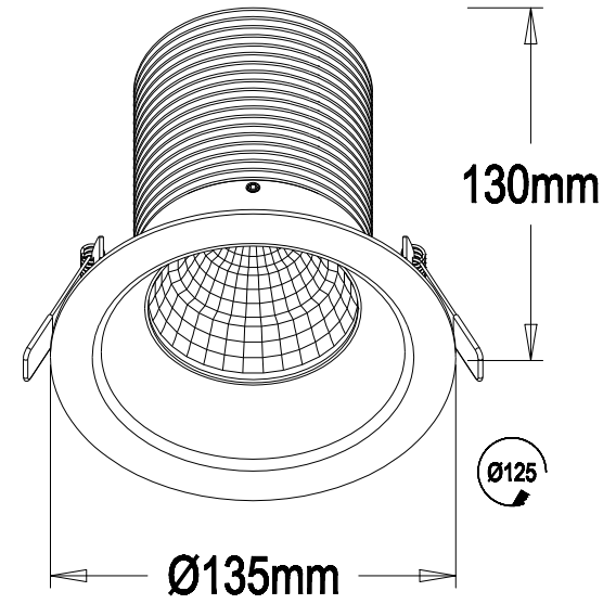 30W 2200LM CITIZEN chip of LED downlight with UL price Tridonic driver warranty 3 years
