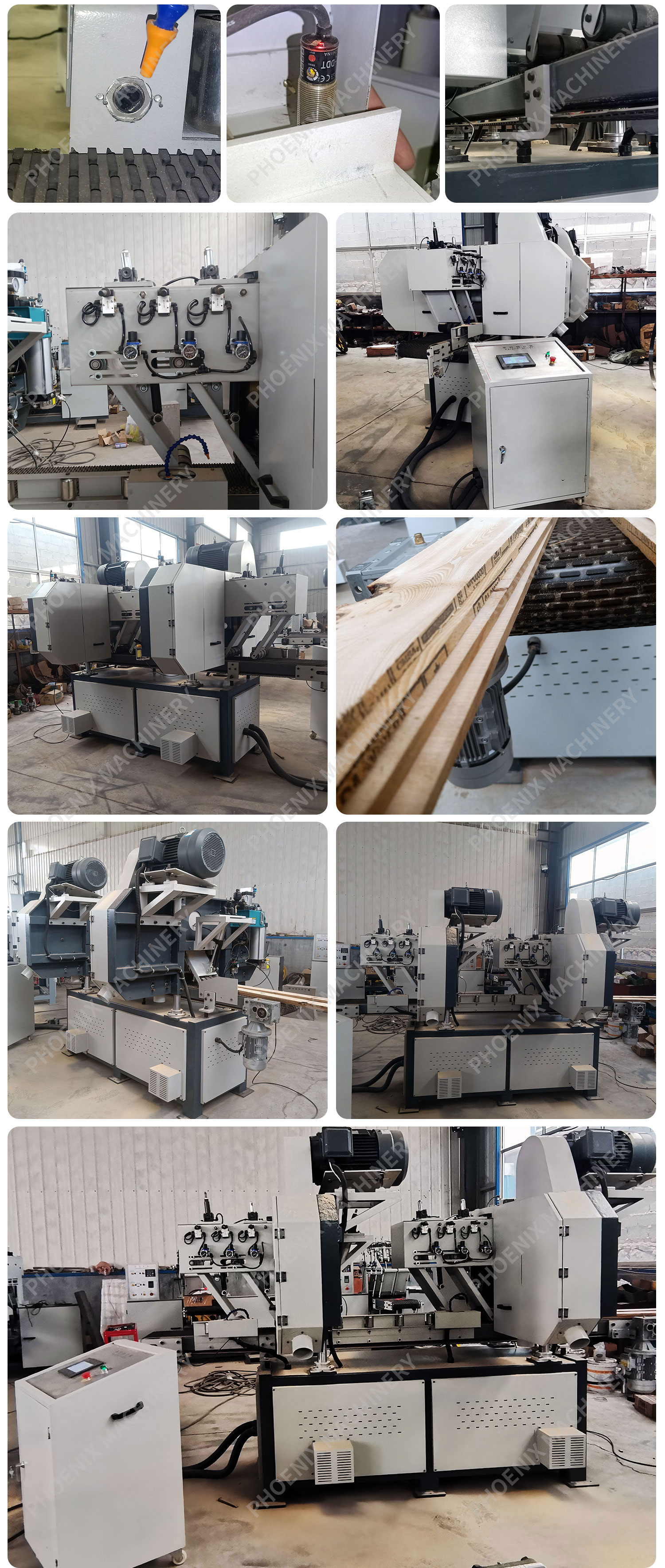 MJ400 Automatic Horizontal Band Saw Mill for Square Wood Cutting 380mm Conveyor Belt Width