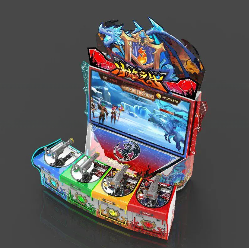 4 Players Ice Frame Battle Shooting Arcade Machine For Game Room