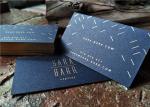 Navy Blue Foil Edge Business Cards