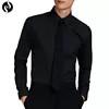 2022 wholesale slim solid shirts men's long sleeve casual shirt custom shirt