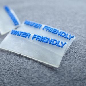 China Transparent 3D Logo PVC Personalized Clothing Labels wholesale
