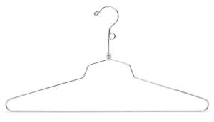 China Heavy Duty Space Saving 40.5cm Chrome Wire Hangers wholesale