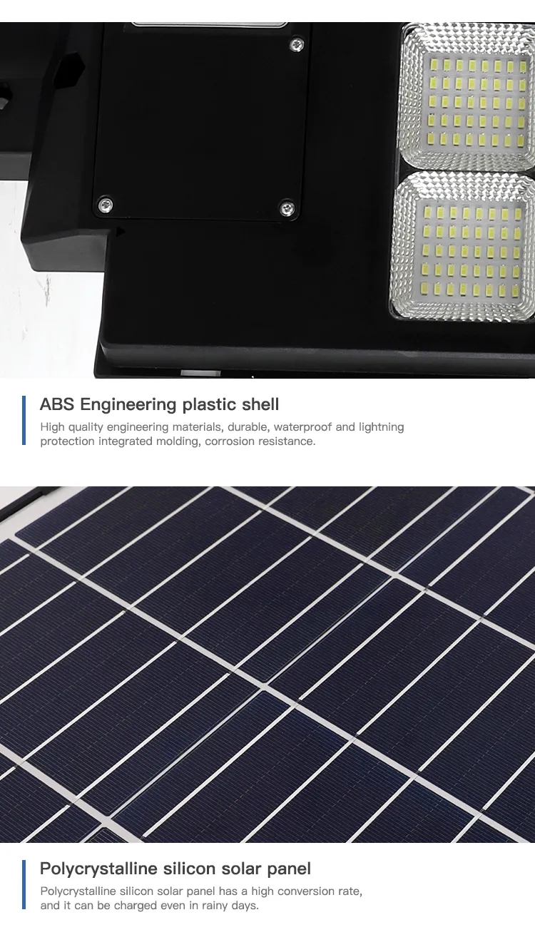 600W 800W 1000W LED Solar Powered Lights Solar Panel Street Lamp