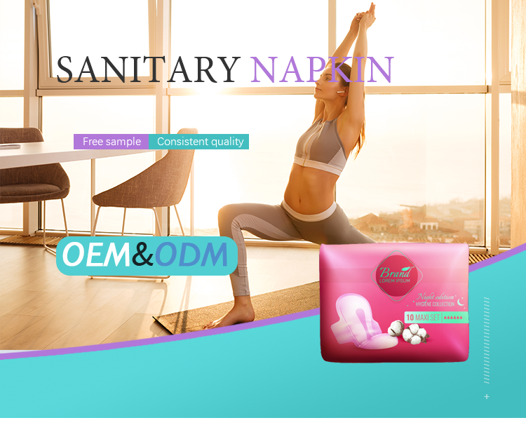 150mm-420mm Length Super Absorbent Bamboo Breathable Sanitary Pads For Women Soft Day