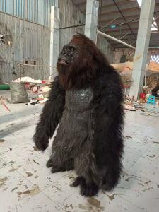 China Plush Furry Adult Realistic Halloween Costumes Mascot Animal Dress Suit Fursuit Gorilla wholesale