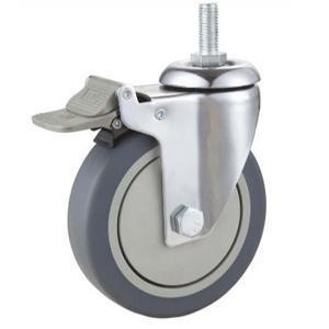 China 06-Medical caster Plastic brake TPR caster wheel wholesale