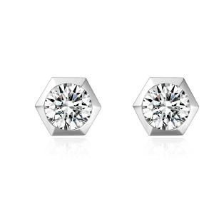 China Classic Design 18k Lab Grown Diamond Earrings Jewelry NGTC Certified Round shape 0.3ct diamond Earrings wholesale