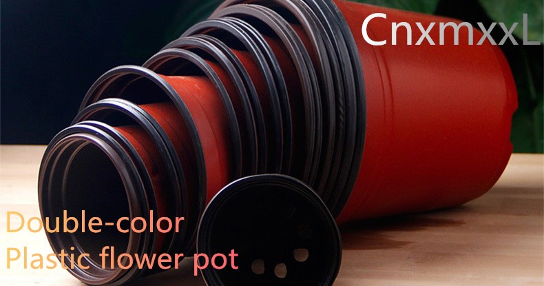 PP Sun Hemp 15cm Width Plastic Flower Pots 12 Drainage Holes