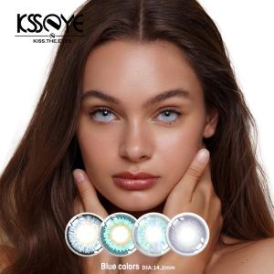 China Soft Gem Sapphire Blue Contact Lenses Natural Color Lenses 1 Year wholesale