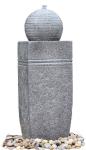 Modern Black Marble Outdoor Sphere Water Fountains For Garden
