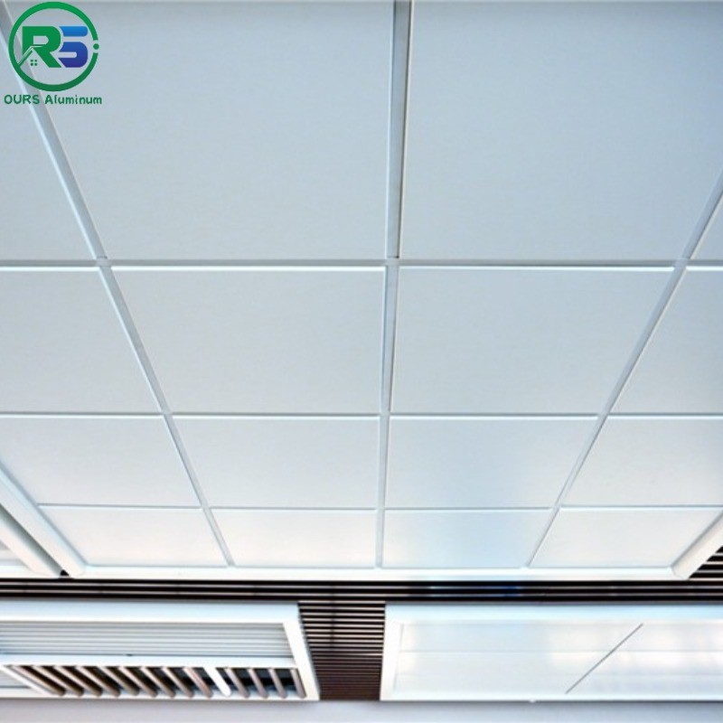Soundproof Perforated Multiple Shape Lay In Metal Ceiling Tiles Floating Ceiling Panels