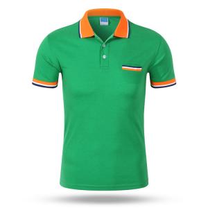 China Hygroscopic Business Blank T Shirts 160gsm Lapel Cotton Polyester Polo Shirt wholesale