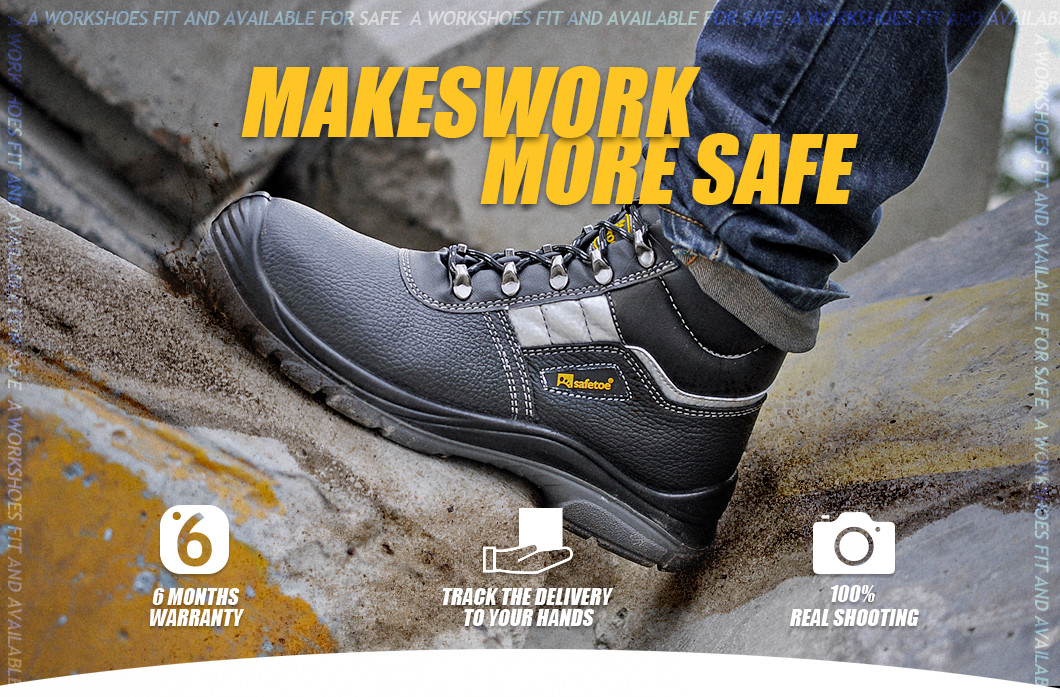 Memory Foam Steel Toe Work Boots Safety Shoes Mens Safety Boots Size 8 6 5 4 3