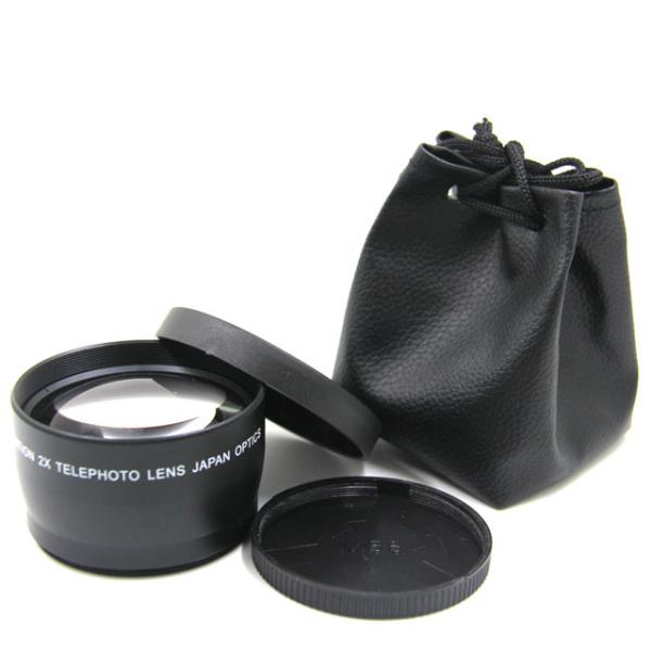 58mm 2x Professional Telephoto Lens Wide Angle Universal Clip On Kit External