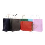 Fashionable Kraft Paper Bags Size 21 * 11 * 27cm Various Color Available