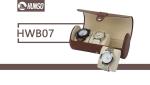 Vintage Leather Watch Roll Travel Case Stamping For 3 Watches Heat Transfer