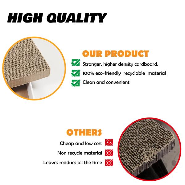 Cat Scratch Pad 3PCS Double-Sided Design Cat Cardboard Scratcher Pad Scratching Post Board