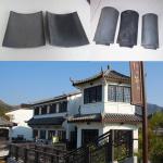 Pagoda Gardens Chinese Clay Roof Tiles Matt Bent Tea House Black Grey