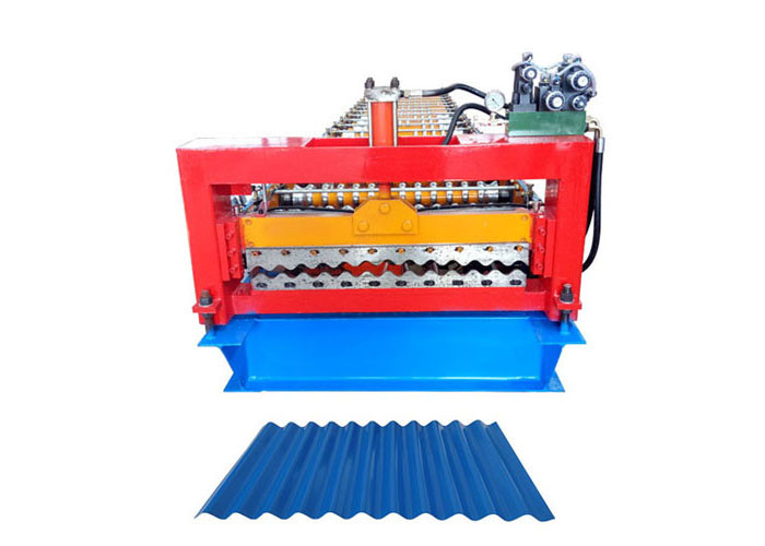 Building Material Corrugated Steel Panel Roll Forming Machine Roller Diameter 80MM
