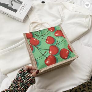 China Supermarket Grocery Food Lunch Cotton Jute Bag For Women Organic Eco Friendly wholesale