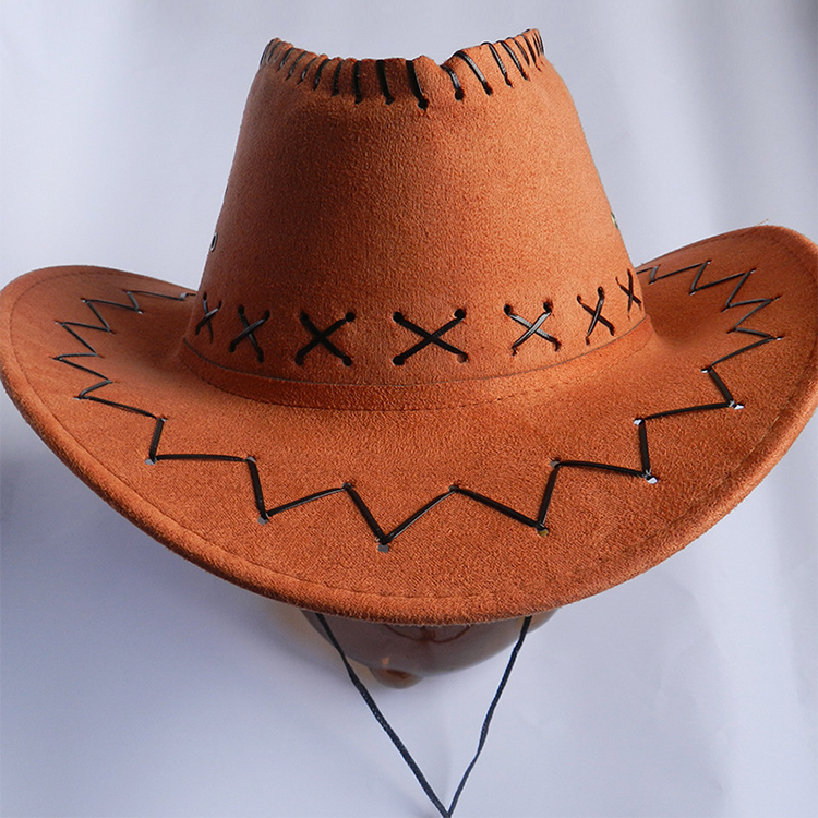 wholesale child and adult cheap cowboy hat suede promotional cowboy hat