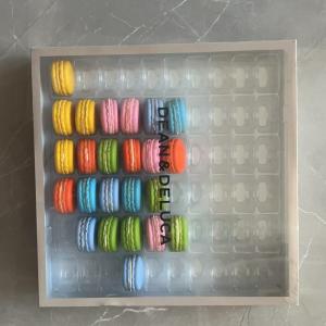China Macaron 60 Transparent Macaron Tray Packaging Handmade Box Chocolate Packaging wholesale