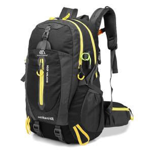 China Black Waterproof Hiking Backpack 30-40L Camping Waterproof Cycle Backpacks wholesale